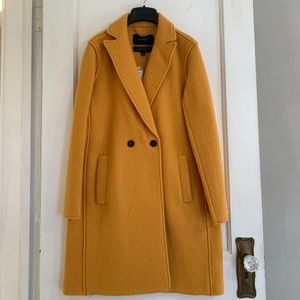 J.Crew Daphne topcoat in Italian boiled wool size 4 color deep saffron yellow